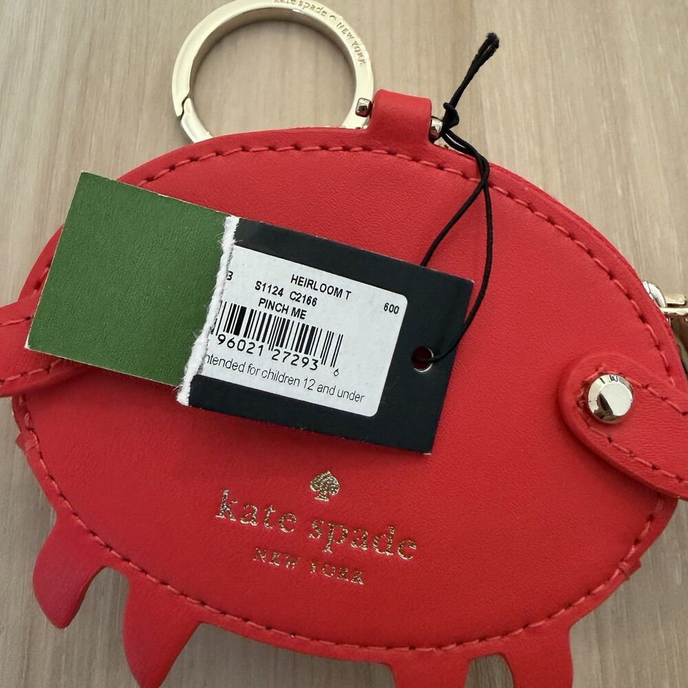 Kate Spade Pinch Me Crab Coin Purse Bag charm Keychain - Picture 5 of 8